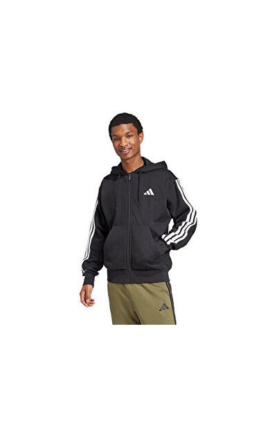 adidas M 3S Fl Fz Hd Erkek Günlük Ceket JD1870 Siyah