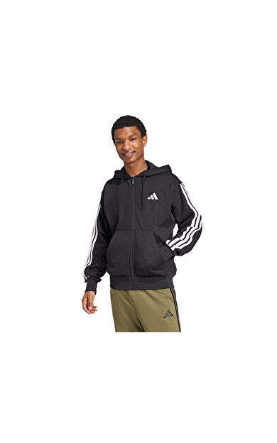 adidas M 3S Fl Fz Hd Erkek Günlük Ceket JD1870 Siyah