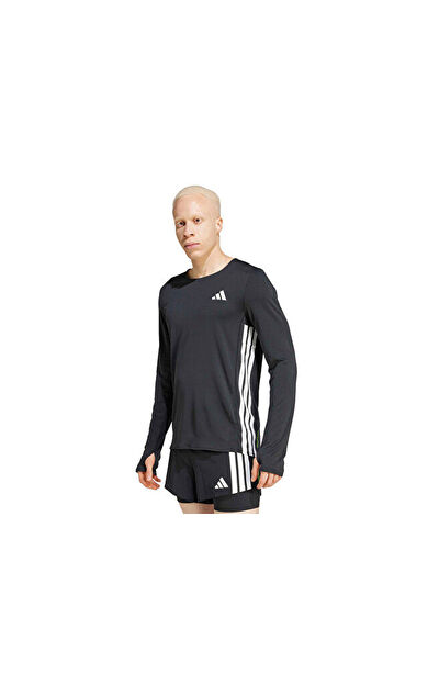 Adidas Adizero L Tee M Erkek Koşu Uzun Kollu Tişört JD3638 Siyah