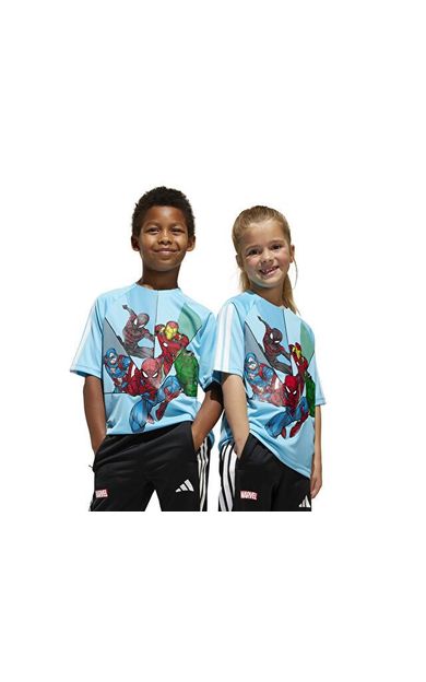 adidas Lk Mrvl Sm T Çocuk Günlük Tişört JD4556 Mavi