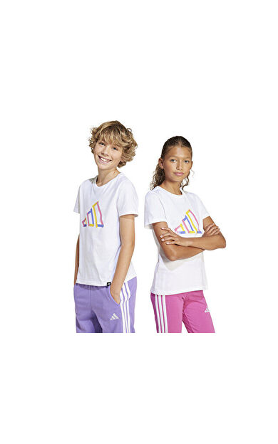 Adidas J T Tee Çocuk Günlük Tişört JD4638 Beyaz