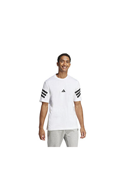 adidas M FI 3S REG T Erkek Günlük Tişört JD4880 Beyaz
