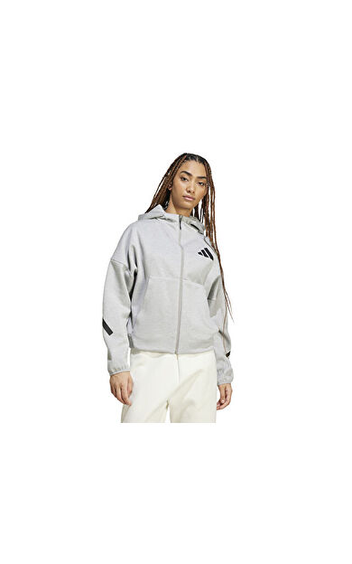 adidas W Z.N.E. Fz Kadın Günlük Ceket JD9593 Gri