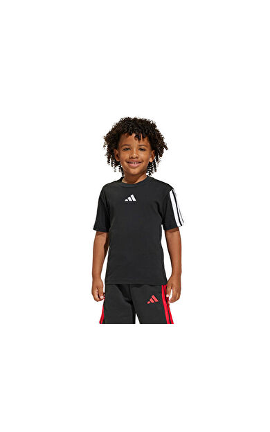Adidas LK 3S TEE 160 Çocuk Günlük Tişört JE0317 Siyah