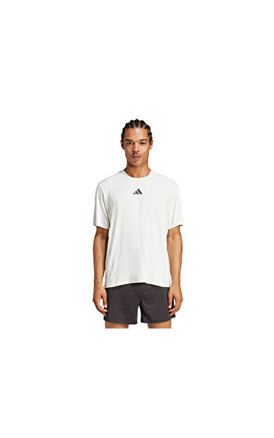adidas D4T Int. Tee Erkek Antrenman Tişörtü JE5746 Beyaz