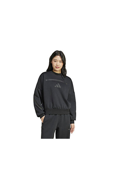 adidas W Z.N.E. Swt Kadın Günlük Sweatshirts JE7855 Siyah