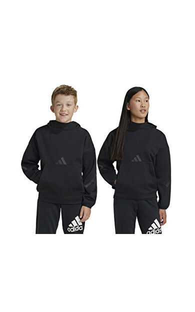 adidas J Z.N.E. Hd Çocuk Günlük Sweatshirts JF2489 Siyah