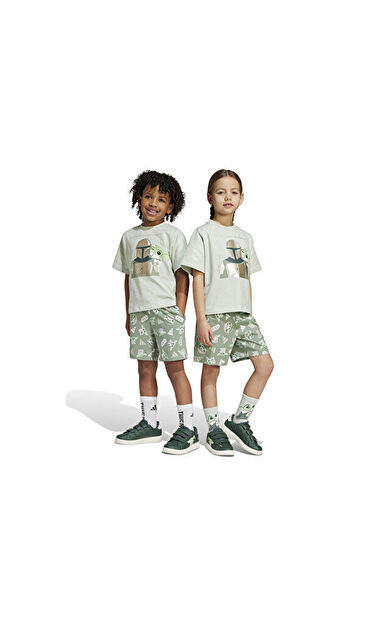 Adidas Lk Sw Mndo Tset Çocuk Günlük Şortlu Takım JF3648 Yeşil