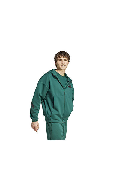 adidas M Z.N.E. Fz Erkek Günlük Ceket JF6539 Yeşil