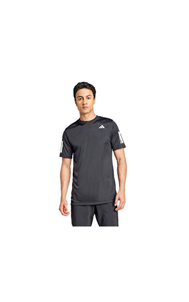adidas Club 3Str Tee Erkek Tenis Tişörtü JG0978 Siyah