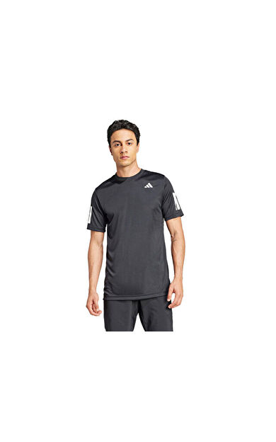 adidas Club 3Str Tee Erkek Tenis Tişörtü JG0978 Siyah