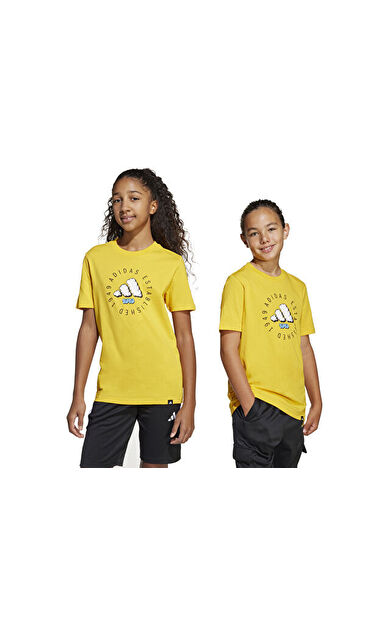 Adidas J Fun Tee Çocuk Günlük Tişört JI6688 Sarı