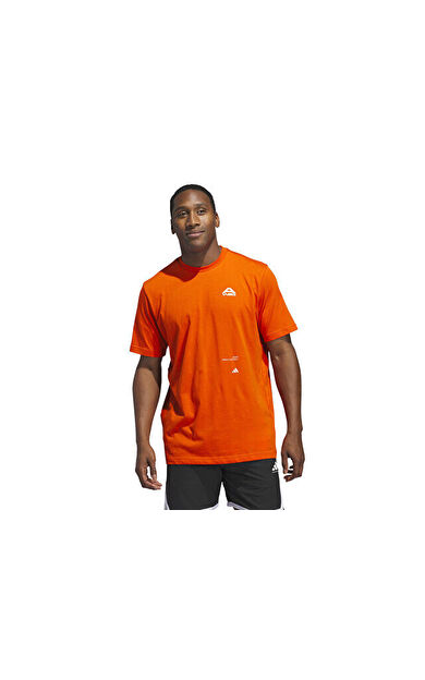 adidas  Hd Photo T Erkek Basketbol Tişörtü JI7095 Turuncu
