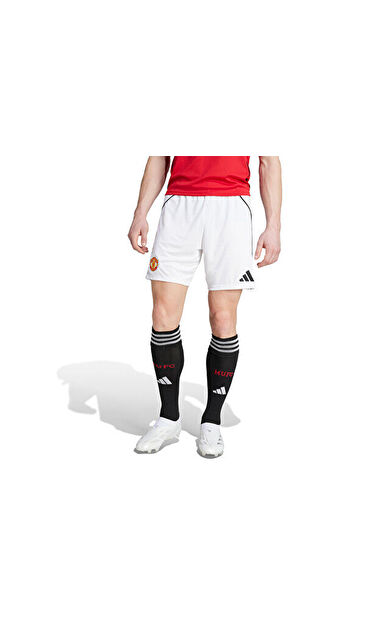 adidas Erkek Manchester United 25/26 İç Saha Şortu Erkek Futbol Şortu JI7430 Beyaz