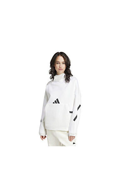 adidas W Z.N.E. Oh Hd Kadın Günlük Sweatshirts JI7553 Beyaz