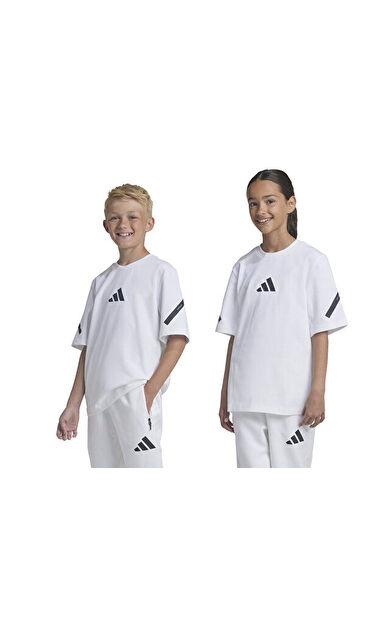 adidas J Zne Tee Çocuk Günlük Tişört JJ4144 Mavi