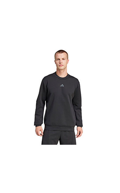 Adidas D4T Crew Sweats Erkek Antrenman Sweatshirts JJ4642 Siyah
