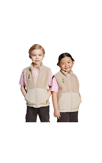 adidas Lk Sim Vst Çocuk Günlük Polar Yelek JL9200 Bej