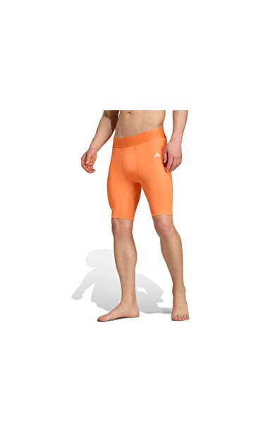 Adidas TECHFIT SHRT TIGHT M Erkek Antrenman Kısa Tayt JM0651 Turuncu