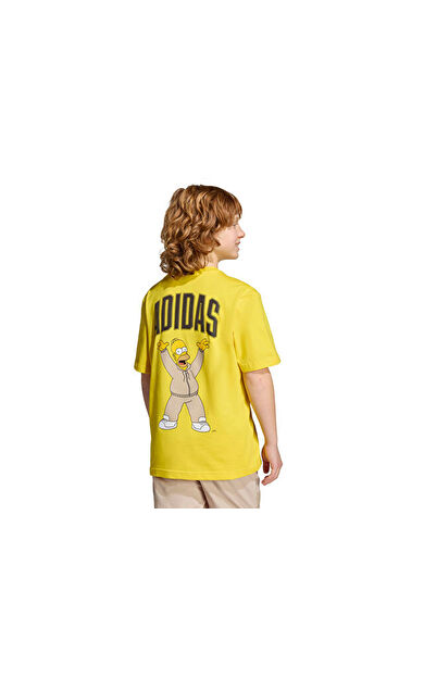 adidas J Sim Gfx T Çocuk Günlük Tişört JM0818 Sarı