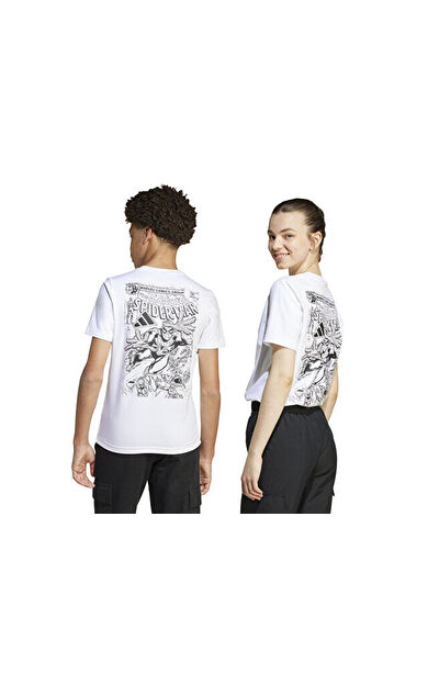 adidas J Marvel Sm Gfx T Çocuk Günlük Tişört JM0819 Beyaz