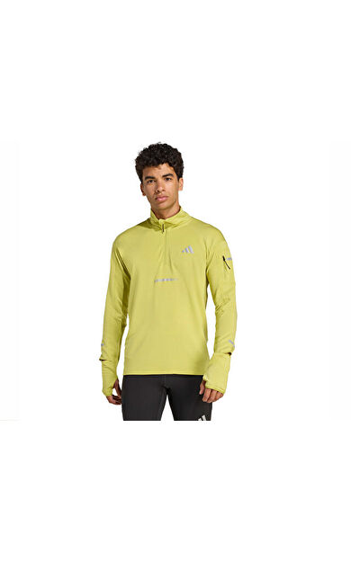 adidas Adi365 Warmhz M Erkek Koşu Çeyrek Fermuarlı Üst JM5725 Sarı