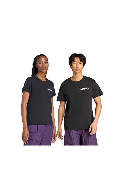 adidas U Snow T Unisex Outdoor Tişörtü JM6359 Siyah