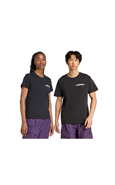 adidas U Snow T Unisex Outdoor Tişörtü JM6359 Siyah