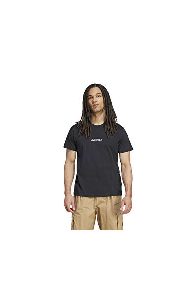 adidas U Aop T Unisex Outdoor Tişörtü JM6401 Siyah