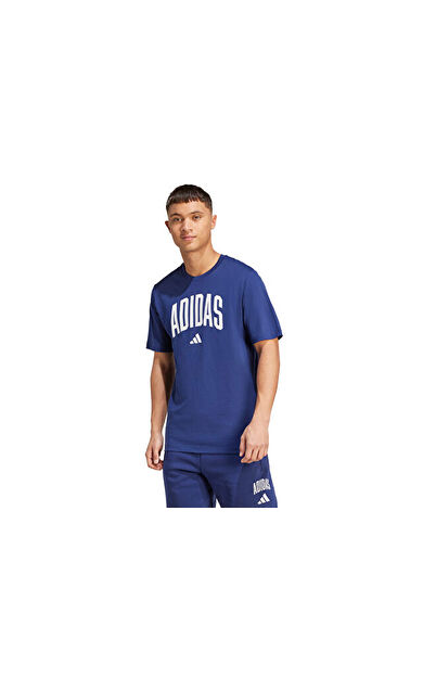 adidas M Collegiate T Erkek Günlük Tişört JM6417 Lacivert