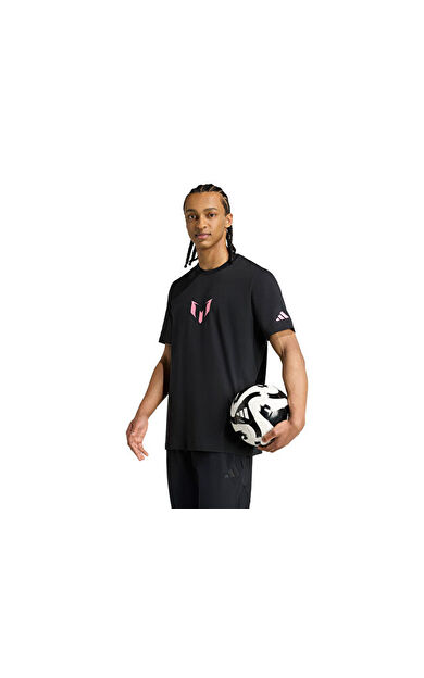 adidas Messi N&N G T Erkek Futbol Tişört JM8955 Siyah