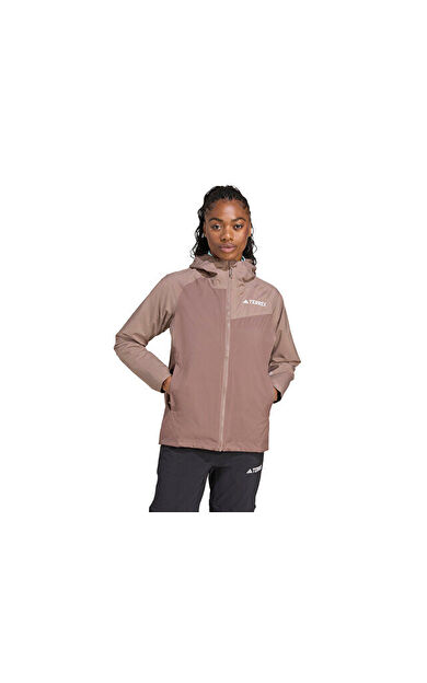 adidas W Terrex Mt 2L Rain Jk Kadın Outdoor Yağmurluk JN0857 Kahverengi