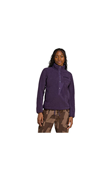 adidas W Terrex Xpl Pile Snap Kadın Outdoor Polar Sweatshirts JN0930 Mor