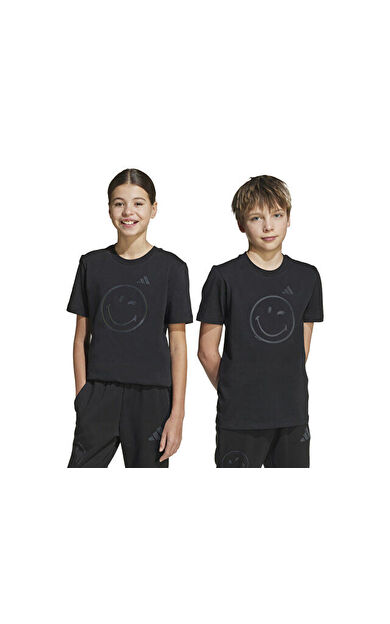 adidas J Smı Tee Çocuk Günlük Tişört JN2160 Siyah