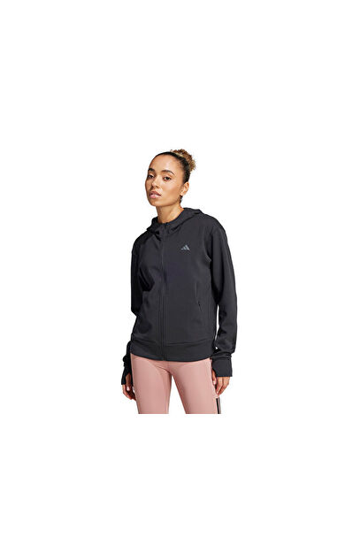 adidas D4T Fz Hoodie Kadın Antrenman Ceketi JP2654 Siyah