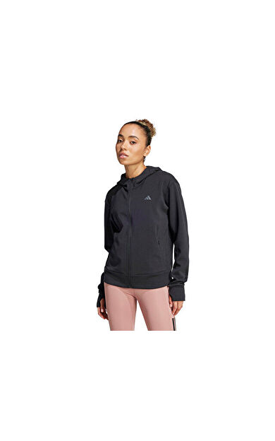 adidas D4T Fz Hoodie Kadın Antrenman Ceketi JP2654 Siyah