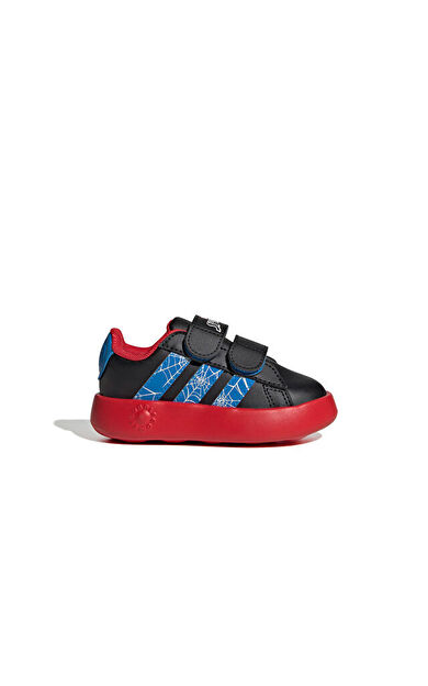 adidas Grand Court Spider-Man Cf I Bebek Günlük Ayakkabı JQ7828 Siyah