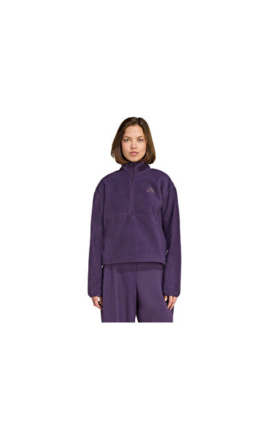 adidas W Ct Fleece Hz Kadın Günlük Polar Sweatshirt JV7137 Mor