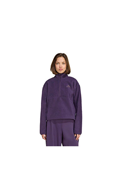 adidas W Ct Fleece Hz Kadın Günlük Polar Sweatshirt JV7137 Mor