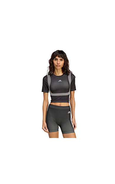 adidas Seamless Tee Kadın Günlük Tişört JV7159 Siyah
