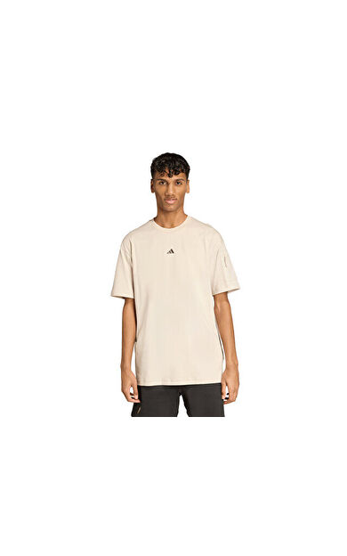 adidas M Fn Tee Erkek Günlük Tişört JV8023 Kahverengi