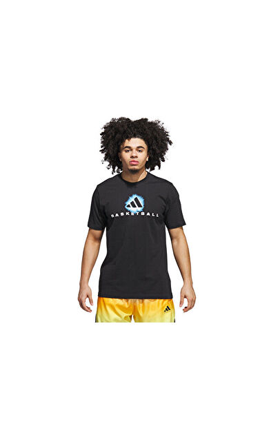 adidas Fdn Hbr Tee 2 Erkek Basketbol Tişörtü JV8420 Siyah