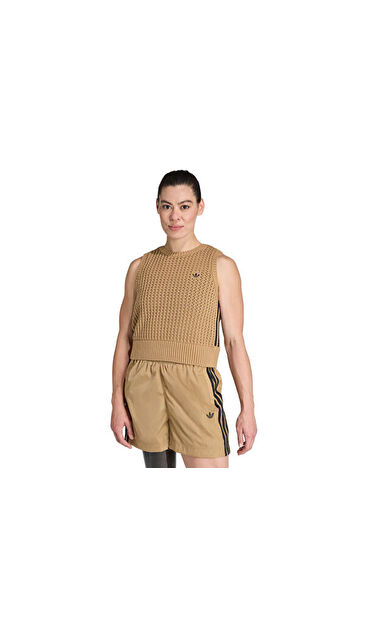 adidas Knitted Vest Kadın Günlük Yelek JW4994 Kahverengi