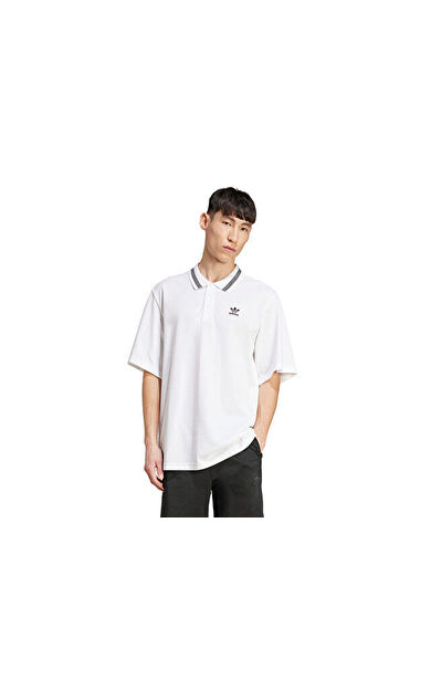 adidas Loose Polo Erkek Günlük Tişört JW5898 Beyaz