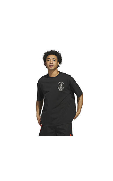adidas Asd Fastbrk Tee Unisex Günlük Tişört JW6644 Siyah