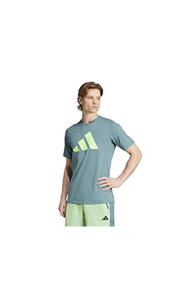 adidas Tr-Es Fr Logo T Erkek Antrenman Tişörtü JW7403 Yeşil