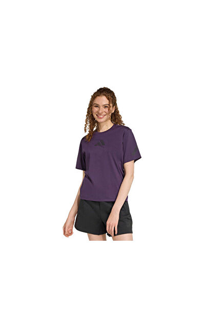 adidas W Z.N.E. Tee Kadın Günlük Tişört JW7754 Mor