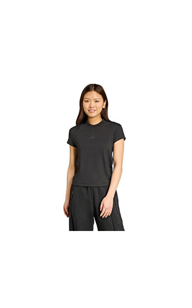 adidas W Z.N.E. Bb Tee Kadın Günlük Tişört JW7782 Siyah