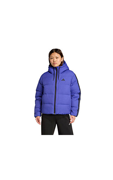 adidas W Ess 3S P D Ho Kadın Outdoor Mont JW9109 Mavi