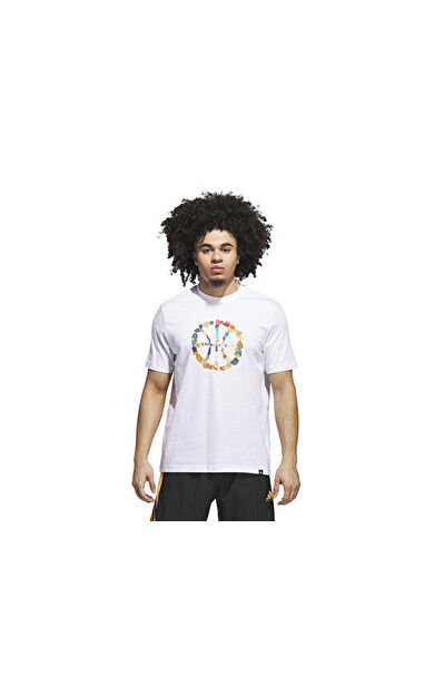 adidas Dawn2Dusk Tee 4 Erkek Basketbol Tişörtü JX1746 Beyaz